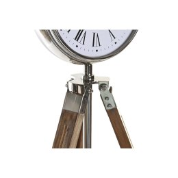 Stolné hodiny DKD Home Decor 22 x 40 x 80 cm Naturalny Srebrzysty Aluminium Tripod Drewno mango Tradycyjny
