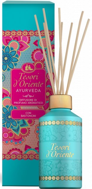 Tesori d'Oriente Ayurveda Dyfuzor Aromatyczny z Patyczkami 200 ml Tesori d'Oriente Ayurveda Dyfuzor Aromatyczny z Patyczkami 200 ml