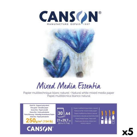 Blok rysunkowy Canson Mixed Media Essentia Biały Biały Naturalny A4 30 Kartki (5 Sztuk) Blok rysunkowy Canson Mixed Media Essentia Biały Biały Naturalny A4 30 Kartki (5 Sztuk)