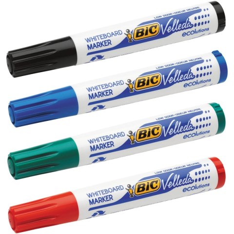 Mazaki do Tablicy Suchościeralnej Bic Velleda 4 Sztuk Biały (5 Części) (4 Sztuk) Mazaki do Tablicy Suchościeralnej Bic Velleda 4 Sztuk Biały (5 Części) (4 Sztuk)