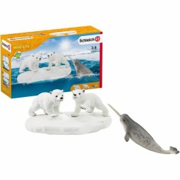Zestaw Dzikich Zwierząt Schleich Polar Bear Slide + 3 lat