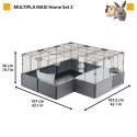 FERPLAST Multipla Maxi - klatka modułowa dla królika lub świnki morskiej - 142,5 x 72 x 50 cm