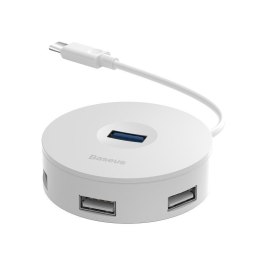 Hub Baseus CAHUB-G02 (3x USB 2.0; 1x USB 3.0; kolor biały)