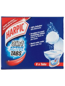 Harpic 3 in 1 Active WC Tabletki na Kamień 8 szt.