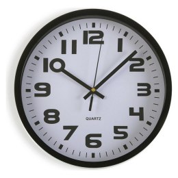 Zegar Ścienny Versa Czarny Plastikowy 3,8 x 25 x 25 cm