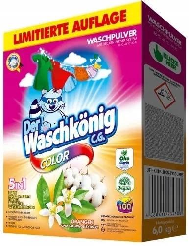 Der Waschkonig Color Orange Proszek do Prania 6 kg DE Der Waschkonig Color Orange Proszek do Prania 6 kg DE
