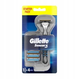 Gilette Sensor 3 Starter Pack Uchwyt + 4 nożyki