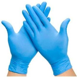 Jednorazowe rękawiczki winylowe M Niebieski Nalepki