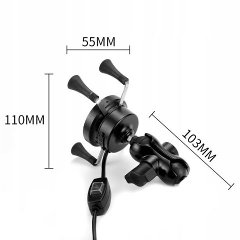 Uchwyt na telefon i ładowarka indukcyjna FreedConn MC7W 10W + USB Uchwyt na telefon i ładowarka indukcyjna FreedConn MC7W 10W + USB
