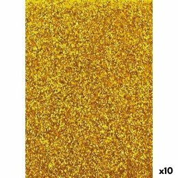 Papier Fama Glitter Miękka Pianka EVA Złoty 50 x 70 cm (10 Sztuk)