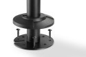 Uchwyt biurkowy kolumnowy pojedynczy 1xLCD max. 32 cale max. 8kg uchylno-obrotowy czarny