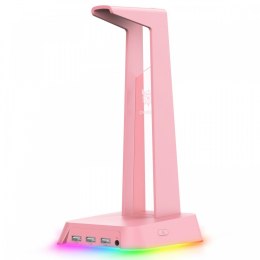 Stojak na słuchawki z podświetleniem RGB ST2 różowy