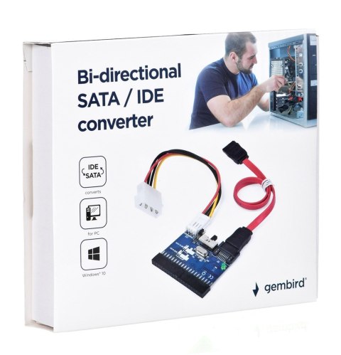 Adapter GEMBIRD SATA-IDE-2 (SATA M - IDE F; 0,30m; kolor czarny) Adapter GEMBIRD SATA-IDE-2 (SATA M - IDE F; 0,30m; kolor czarny)