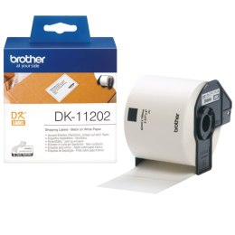 Etykiety do Drukarki Brother DK-11202 Czarny/Biały 62 x 100 mm (3 Sztuk)