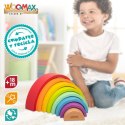 Drewniane Puzzle dla Dzieci Woomax Tęcza 8 Części 4 Sztuk