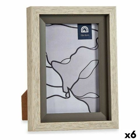 Ramka na Zdjęcia 13,5 x 18,8 x 2 cm Szkło Szary Beżowy Plastikowy (6 Sztuk) Ramka na Zdjęcia 13,5 x 18,8 x 2 cm Szkło Szary Beżowy Plastikowy (6 Sztuk)