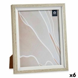 Ramka na Zdjęcia 24 x 2 x 29 cm Szkło Beżowy Biały Plastikowy (6 Sztuk)