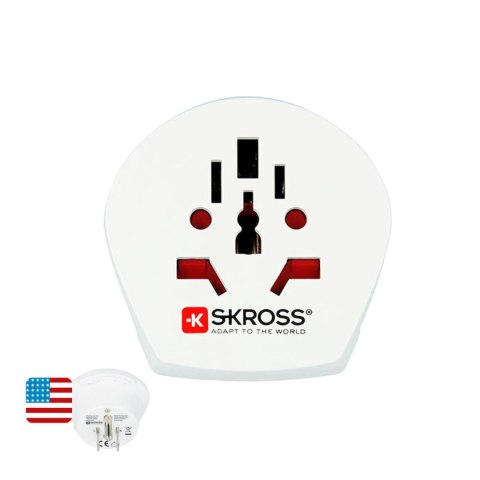 Adapter Elektryczny Skross 1.500221-E Stany Zjednoczone Międzynarodowy Adapter Elektryczny Skross 1.500221-E Stany Zjednoczone Międzynarodowy