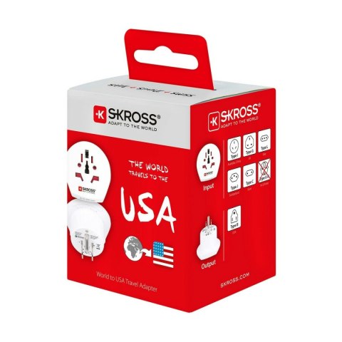 Adapter Elektryczny Skross 1.500221-E Stany Zjednoczone Międzynarodowy Adapter Elektryczny Skross 1.500221-E Stany Zjednoczone Międzynarodowy