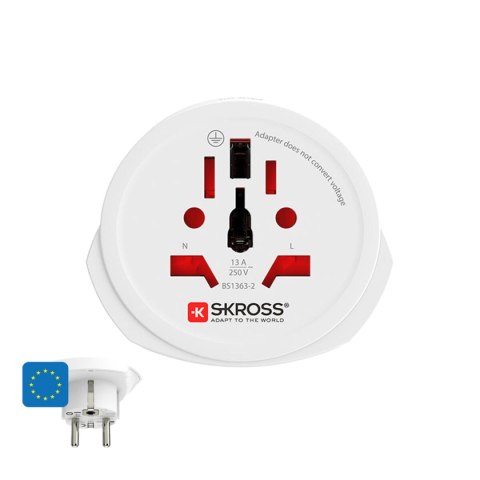 Adapter Elektryczny Skross 1500211-E Europejski Międzynarodowy Adapter Elektryczny Skross 1500211-E Europejski Międzynarodowy