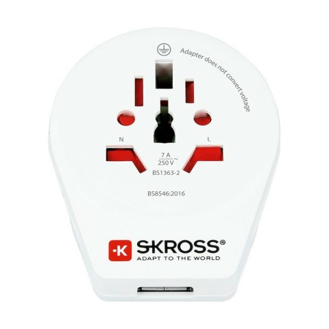 Adapter Elektryczny Skross 1500267 Zjednoczone Królestwo Wielkiej Brytanii i Irlandii Północnej Międzynarodowy 1 x USB Adapter Elektryczny Skross 1500267 Zjednoczone Królestwo Wielkiej Brytanii i Irlandii Północnej Międzynarodowy 1 x USB
