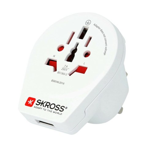 Adapter Elektryczny Skross 1500267 Zjednoczone Królestwo Wielkiej Brytanii i Irlandii Północnej Międzynarodowy 1 x USB Adapter Elektryczny Skross 1500267 Zjednoczone Królestwo Wielkiej Brytanii i Irlandii Północnej Międzynarodowy 1 x USB
