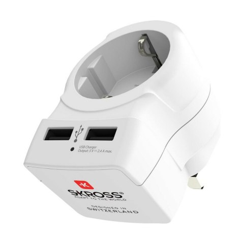 Adapter Elektryczny Skross 1500280 USB x 2 Europejski Zjednoczone Królestwo Wielkiej Brytanii i Irlandii Północnej Adapter Elektryczny Skross 1500280 USB x 2 Europejski Zjednoczone Królestwo Wielkiej Brytanii i Irlandii Północnej
