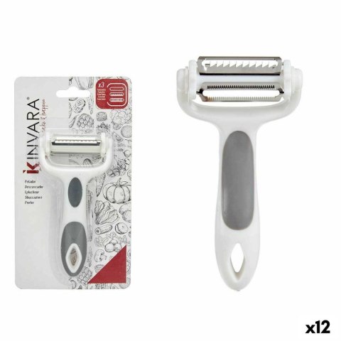 Obieraczka Kinvara CK51327 Biały Szary Stal nierdzewna polipropylen TPR 12 x 3 x 22 cm 3 w 1 (12 Sztuk) Obieraczka Kinvara CK51327 Biały Szary Stal nierdzewna polipropylen TPR 12 x 3 x 22 cm 3 w 1 (12 Sztuk)
