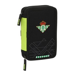 Piórnik Podwójny Real Betis Balompié Czarny Limonka 12.5 x 19.5 x 4 cm (28 Części)