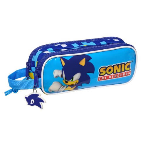 Piórnik Podwójny Sonic Speed Niebieski 21 x 8 x 6 cm Piórnik Podwójny Sonic Speed Niebieski 21 x 8 x 6 cm
