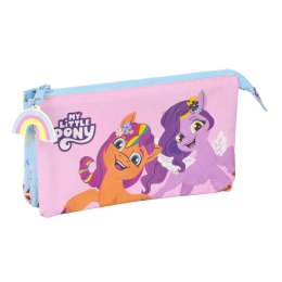 Piórnik Potrójny My Little Pony Wild & free Niebieski Różowy 22 x 12 x 3 cm