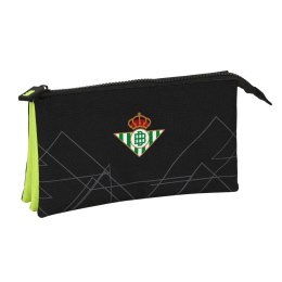 Piórnik Potrójny Real Betis Balompié Czarny Limonka 22 x 12 x 3 cm