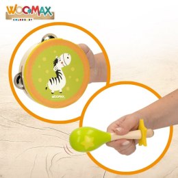 Zestaw zabawkowych instrumentów muzycznych Woomax Drewno 14,5 x 4,5 x 14,5 cm (4 Sztuk)