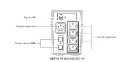 UPS NETYS PE 650VA/360W 230V/AVR/4XIEC,USB,LED