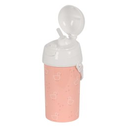 Butelka z pokrywką i słomką Safta Patito Różowy PVC 500 ml