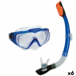 Gogle do nurkowania z rurką Intex Aqua Pro Niebieski