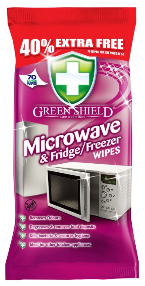 Green Shield Microwave MIkrofala i Lodówka Chusteczki Nawilżone 70 szt. Green Shield Microwave MIkrofala i Lodówka Chusteczki Nawilżone 70 szt.