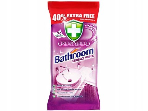 Green Shield Bathroom Chusteczki Nawilżone do Łazienki 70 szt. Green Shield Bathroom Chusteczki Nawilżone do Łazienki 70 szt.