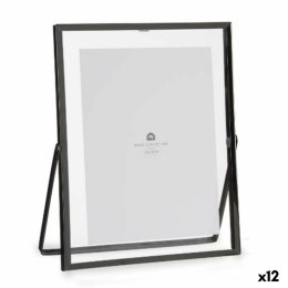 Ramka na Zdjęcia Czarny Metal Szkło Plastikowy 18,5 x 1 x 23 cm (12 Sztuk)