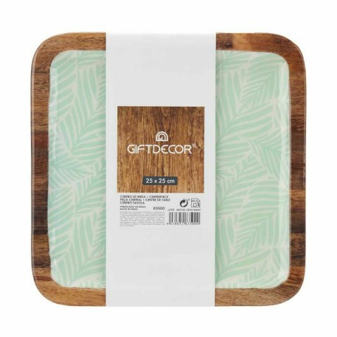 Dekoracja na Stół Biały Brązowy Kolor Zielony Liść roślin 25 x 25 cm (6 Sztuk) Dekoracja na Stół Biały Brązowy Kolor Zielony Liść roślin 25 x 25 cm (6 Sztuk)