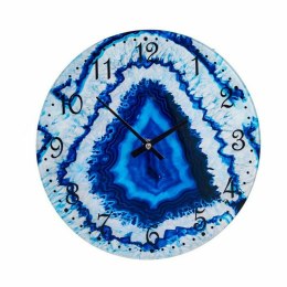 Zegar Ścienny Marmur Niebieski Szkło 30 x 4 x 30 cm (4 Sztuk)