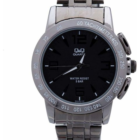 Zegarek Męski Q&Q Q602J405Y Czarny Srebrzysty (Ø 40 mm) Zegarek Męski Q&Q Q602J405Y Czarny Srebrzysty (Ø 40 mm)