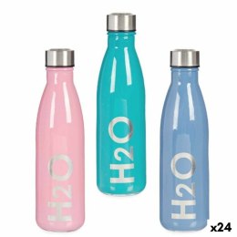 Butelka H2O Szkło Stal nierdzewna 650 ml (24 Sztuk)
