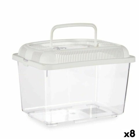 Akwarium Z uchwytem Duży Biały Plastikowy 7 L 20 x 20 x 30 cm (8 Sztuk) Akwarium Z uchwytem Duży Biały Plastikowy 7 L 20 x 20 x 30 cm (8 Sztuk)
