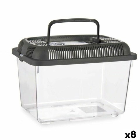 Akwarium Z uchwytem Duży Szary Plastikowy 7 L 20 x 20 x 30 cm (8 Sztuk) Akwarium Z uchwytem Duży Szary Plastikowy 7 L 20 x 20 x 30 cm (8 Sztuk)