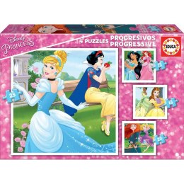Zestaw 4 Puzzli Disney Princess Magical 16 x 16 cm