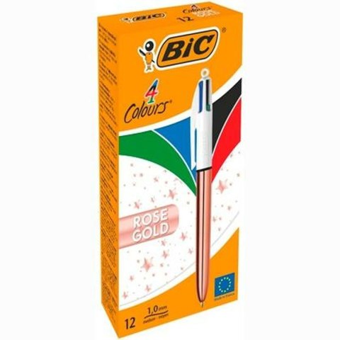 Pióro Bic Biały Różowy (12 Części)