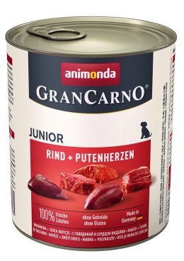 ANIMONDA Grancarno Junior wołowina i serca indyka - mokra karma dla szczeniąt - 800 g