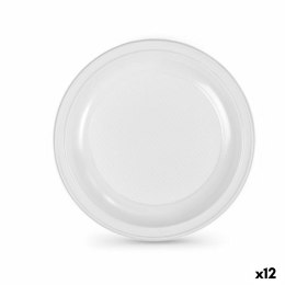 Zestaw talerzy wielokrotnego użytku Algon Biały Plastikowy 28 cm (12 Sztuk)