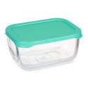 Pojemnik na Lunch SNOW BOX Kolor Zielony Przezroczysty Szkło Polietylen 420 ml (12 Sztuk)
